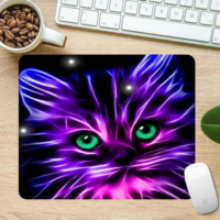 Neon Katze Mauspad